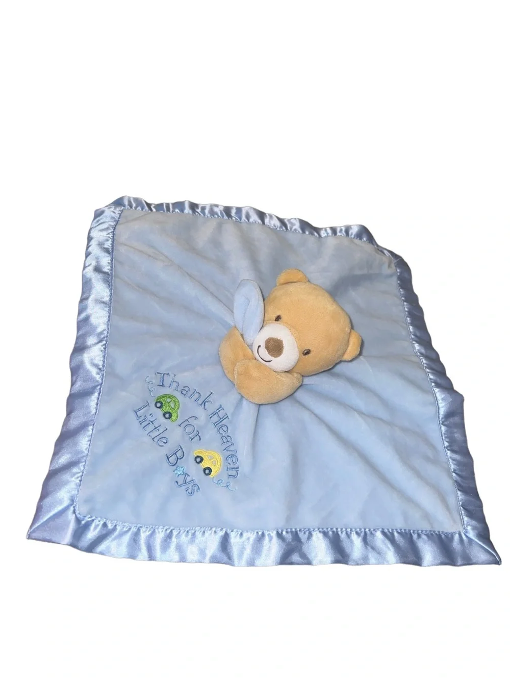 Baby Starters Blue Lovey Security Blanket  Thank Heaven For Little Boys Bear